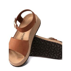 Birkenstock Papillio Glenda Nubuck Narrow Sandal- Pecan